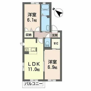 シャーメゾン・ヴェール【0205号室】の間取り