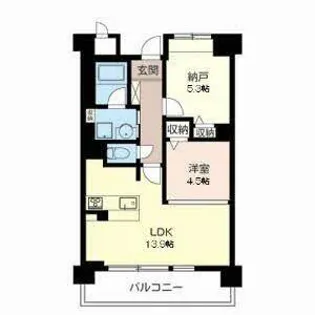 セリシール夙川苦楽園【0407号室】の間取り