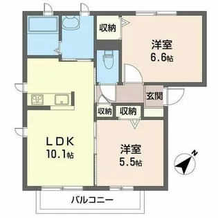 シャーメゾン誠和【0201号室】の間取り