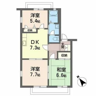 クールメゾン和泉C棟【2階】の間取り