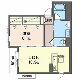 シャーメゾン南町【0102号室】の間取り