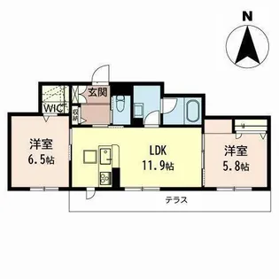 Hooper House【0102号室】の間取り