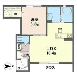 メゾン・ド・ローズ喜志【0102号室】の間取り