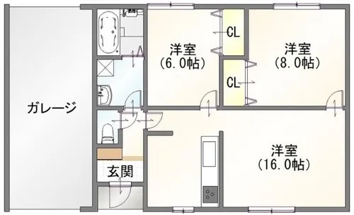 TOKI VILLAS TAKOE【07号室】の間取り