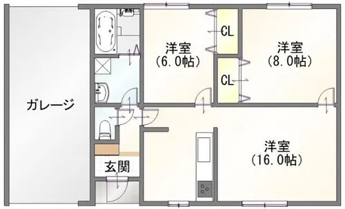 TOKI VILLAS TAKOE【07号室】の間取り