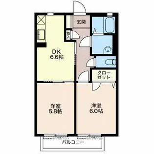 ディアスサファイア浅井【0204号室】の間取り