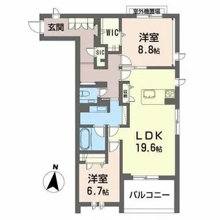 エスポワ ルミエール【0301号室】の間取り
