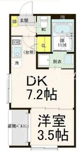 ハーモニーテラス岩戸町【3階】の間取り