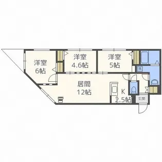 グリーティングス宮の沢【4階】の間取り