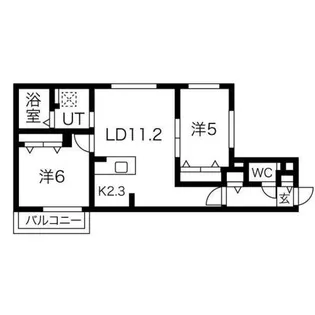 ブランシャール円山医大前【2階】の間取り
