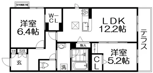 Shamaison Stella Risaia【1階】の間取り
