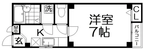 プチシャトー寺田【4階】の間取り