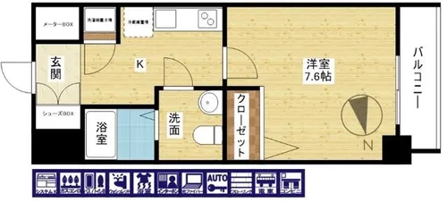 ラナップスクエア新大阪【6階】の間取り