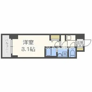 S-RESIDENCE阿波座West【11階】の間取り