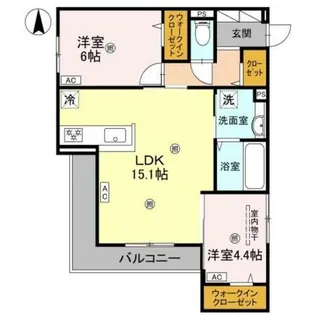パサログランデ北長尾【2階】の間取り