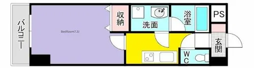 U-Basic reef 三萩野【6階】の間取り