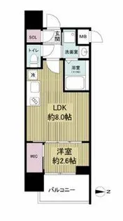 セレニテ本町東リアン【3階】の間取り