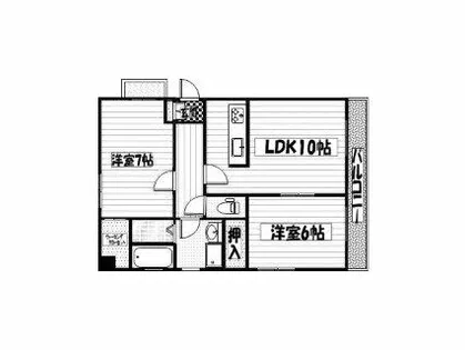 プレステージ・デル・片野【8階】の間取り