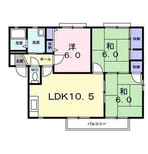 プレンティ嵐山A【1階】の間取り