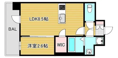 ARTIZA都島【9階】の間取り