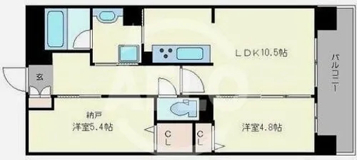 ル・セル上町台【6階】の間取り