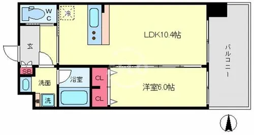 DIMUS福島【5階】の間取り