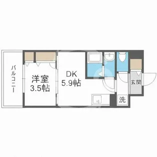 サムティ福島Rufle【9階】の間取り
