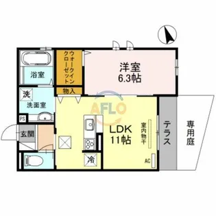 レジデンシアABICO【1階】の間取り