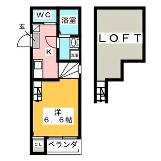 ハーモニーテラス靖国町Ⅴ【1階】の間取り