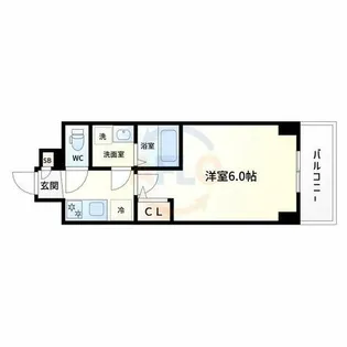 エスリード大阪リエート【5階】の間取り