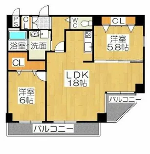ペコラ広小路【7階】の間取り