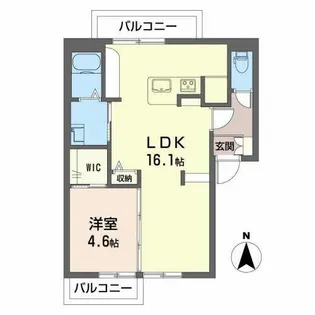 バウム西賀茂【0203号室】の間取り