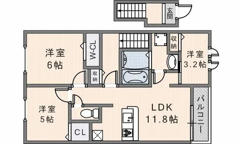 スヴェラ・テールⅠ【202号室】の間取り