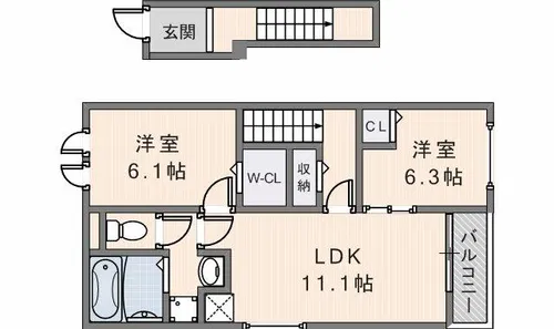 レジデンシア【203号室】の間取り