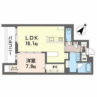HIGH LINE PARKA棟【A303号室】の間取り
