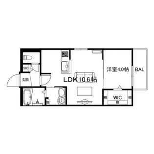 ブランシャール西線11条HD【2階】の間取り