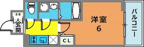 エスリード神戸兵庫駅アクアヴィラ【504号室】の間取り
