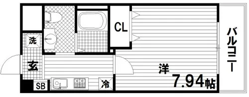 ラ・フォンテ神戸長田【5階】の間取り