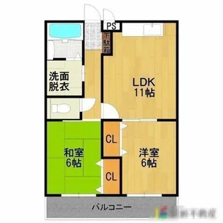 カンファート三潴【101号室】の間取り
