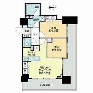 シティタワー札幌【15階】の間取り