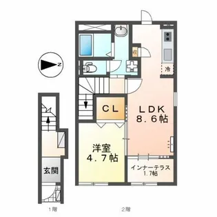 ALMO(アルモ)【2階】の間取り