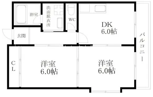 パークサイド御崎【4階】の間取り