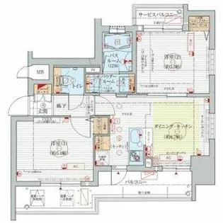 1DKの間取り画像