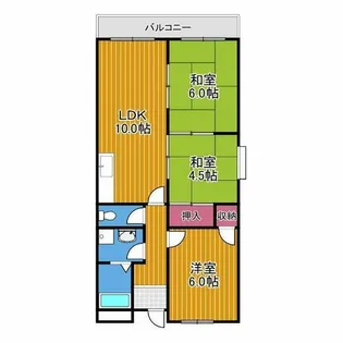 ドミール仲谷1号館【3階】の間取り
