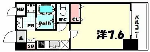 アドバンス神戸グルーブ【4階】の間取り