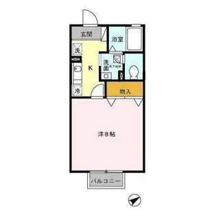 セジュール犬塚【1階】の間取り