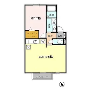 BonheurVirageA棟 (ボヌールヴィラージュ A棟【1階】の間取り