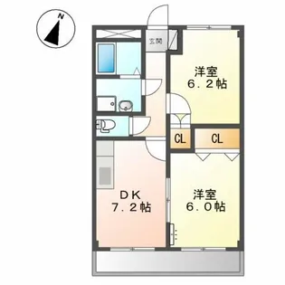 グリーンパレスⅡ【2階】の間取り