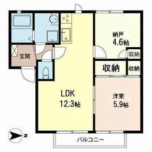 コート ジュネス【0201号室】の間取り