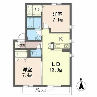 リラフォート【0201号室】の間取り